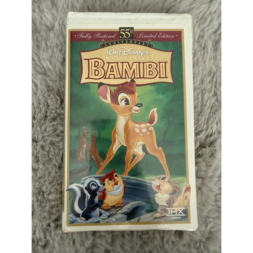 Bambi: 55th Anniversary Walt Disney's Masterpiece (VHS, Limited Edition) Family